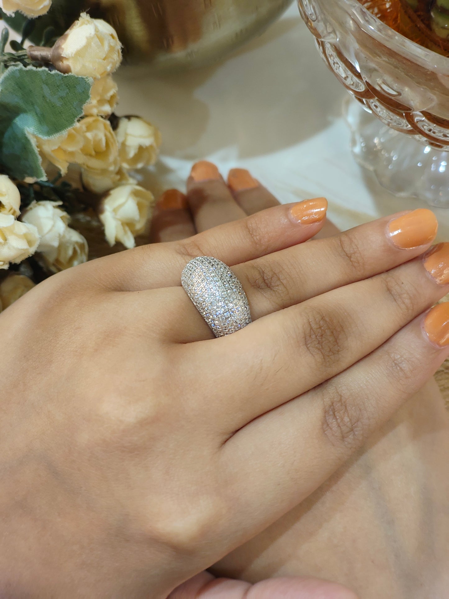 Silver Microsetting Classy Ring