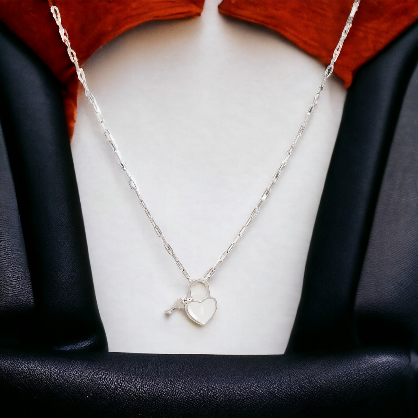 Lock & Key Hearts Chain S