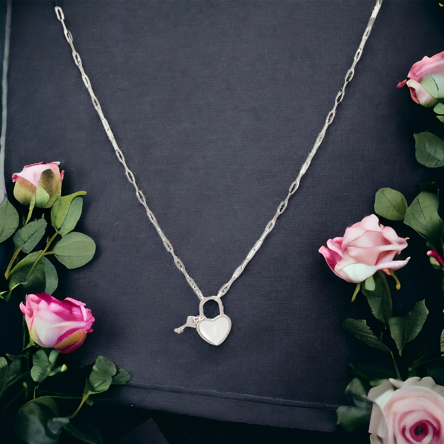 Lock & Key Hearts Chain S