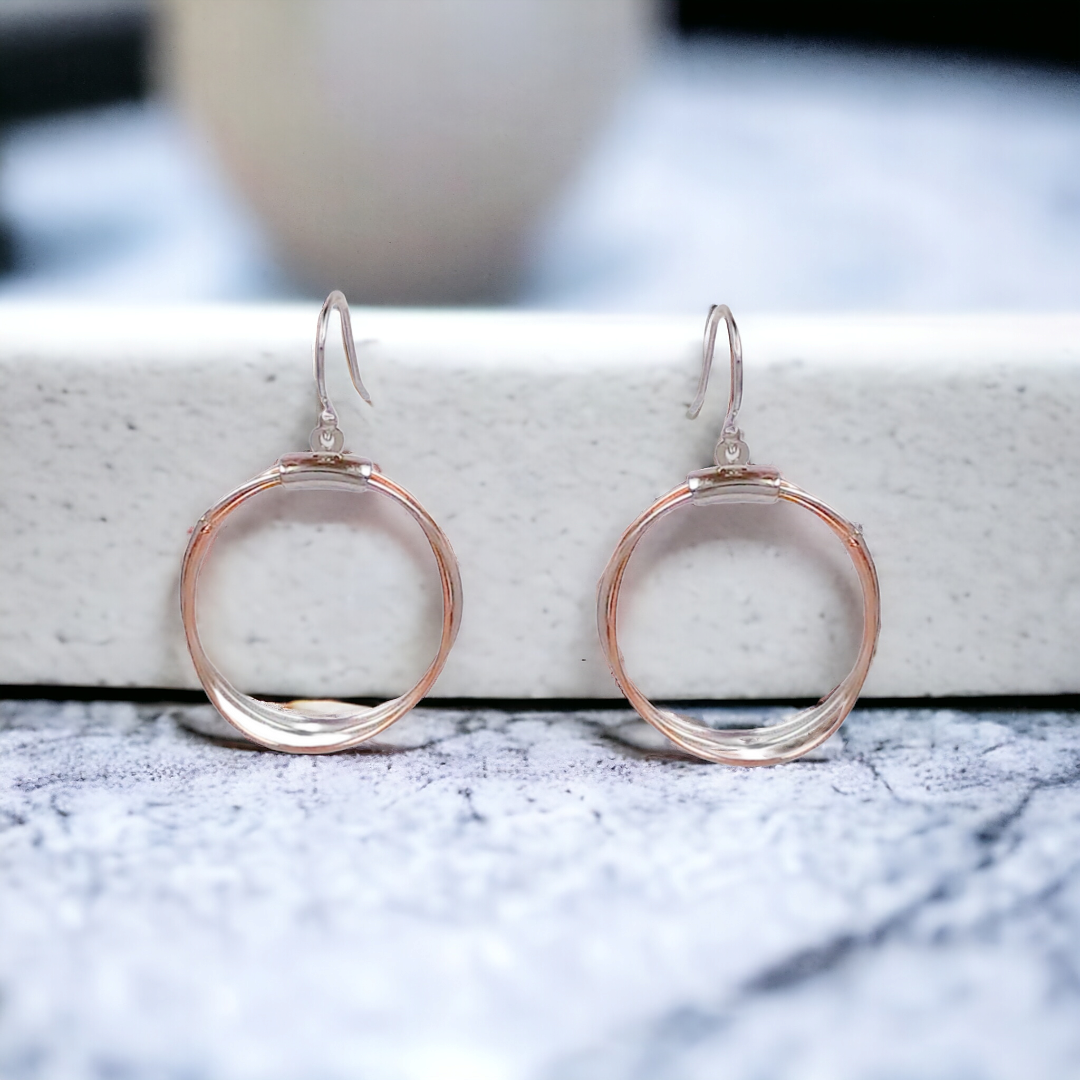 Rosegold Wired Hoops