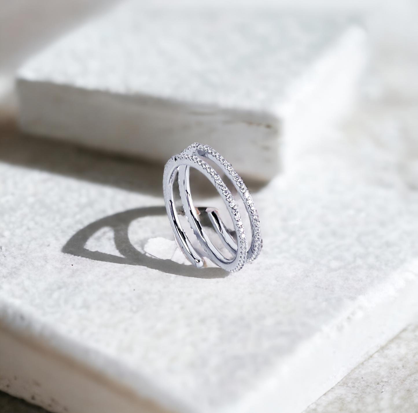 Spiral Diamond Ring
