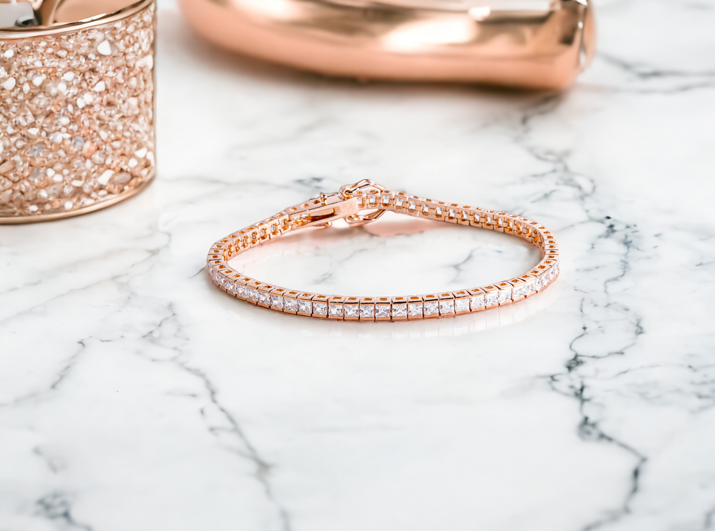 Rosegold Princess Tennis Bracelet