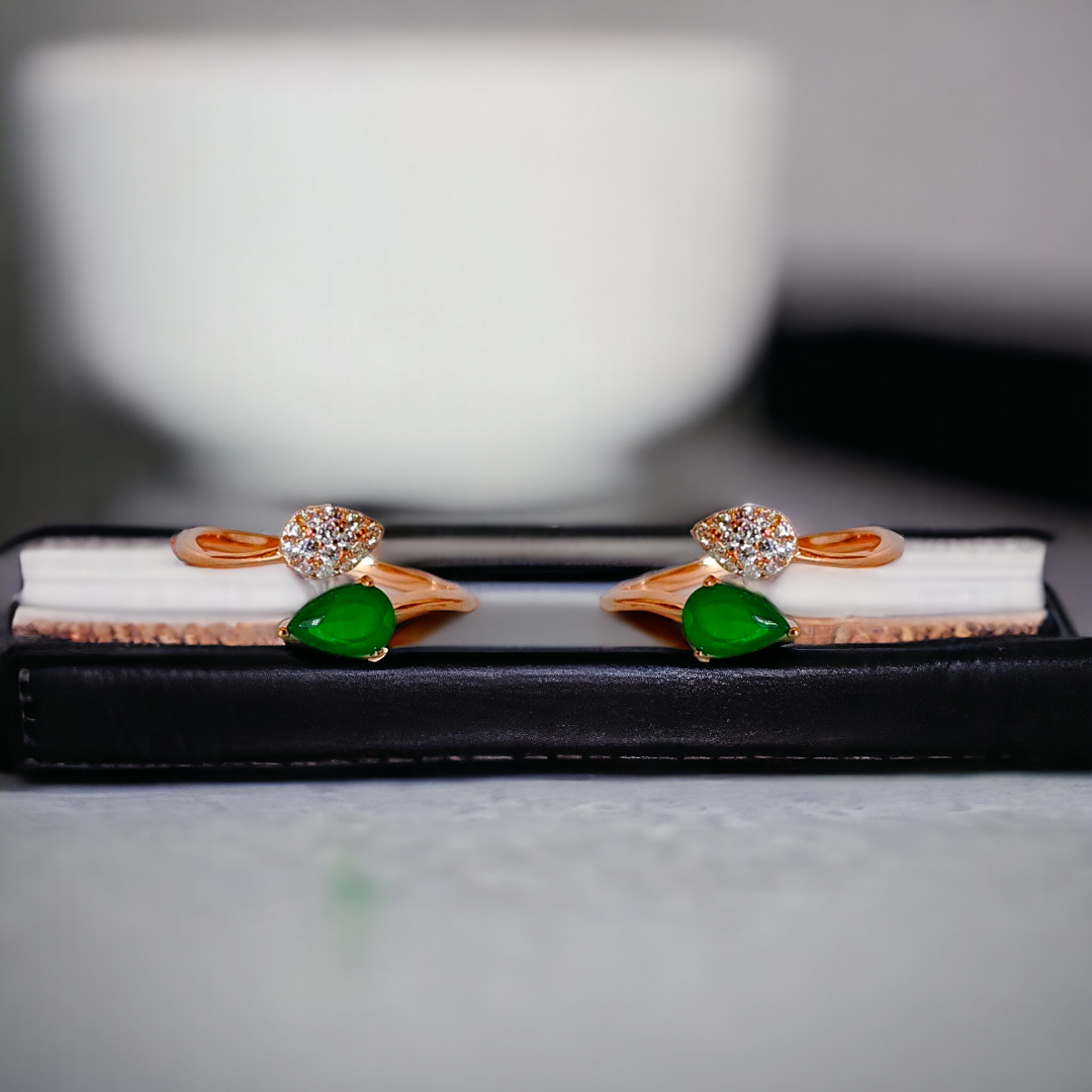 Pear Emerald CZ Toe Ring