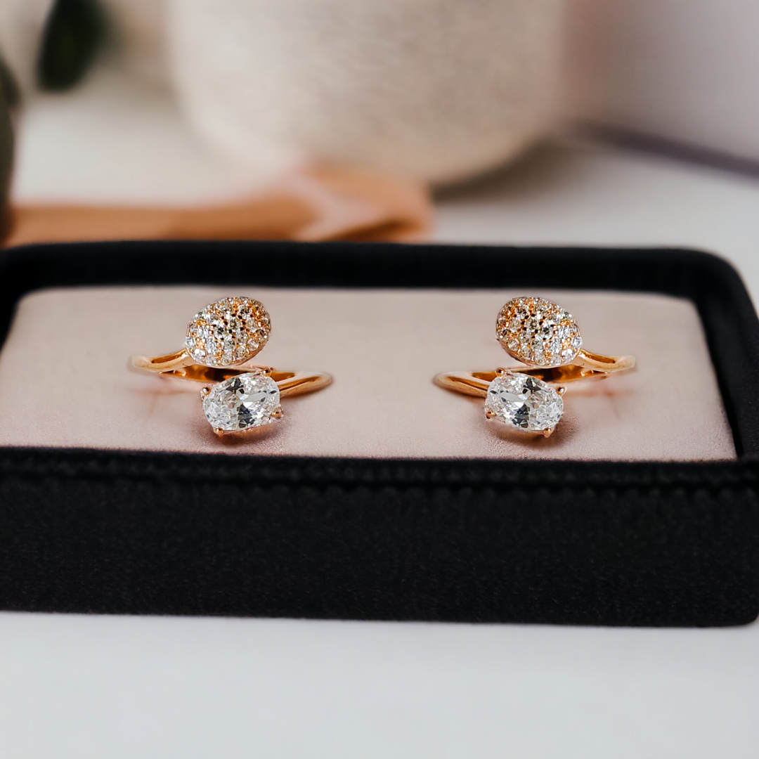 Dual Oval CZ Toe Ring