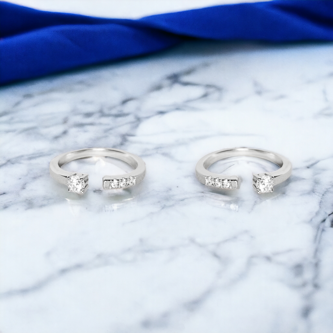 CZ Solitaire Toe Ring