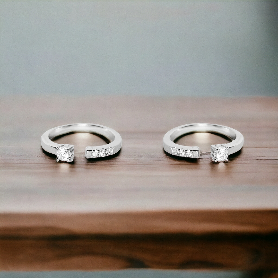 CZ Solitaire Toe Ring