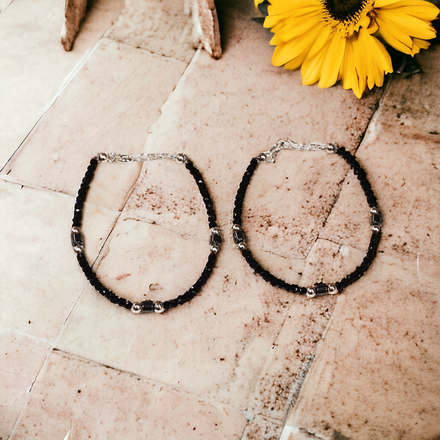 Baby Black Beads Bracelet