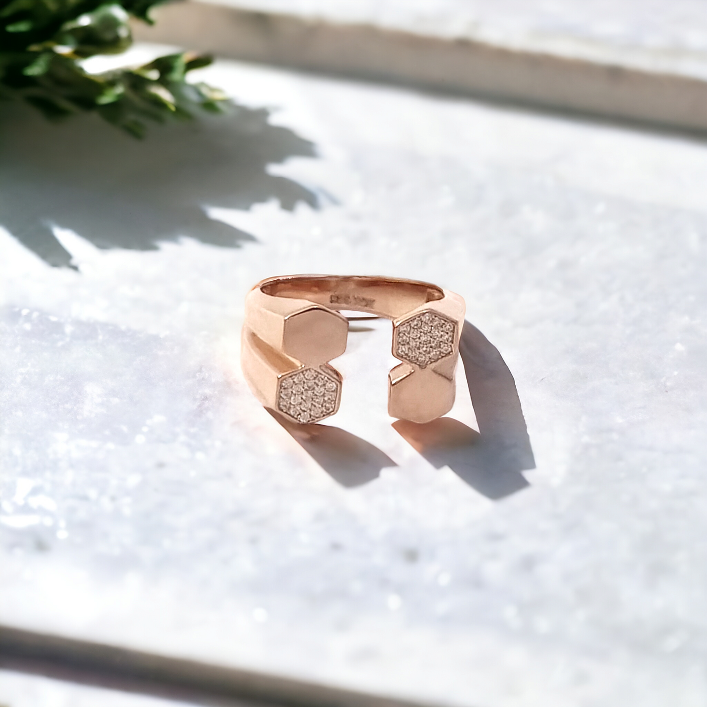 Rose Hexagon Ring