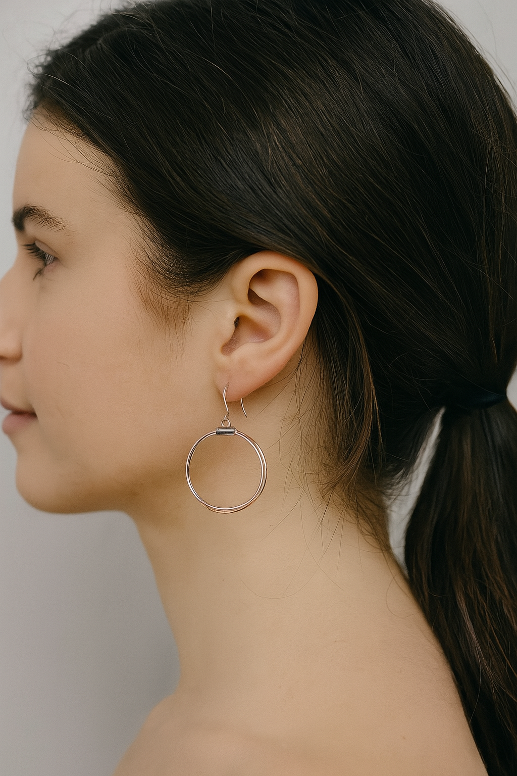 Rosegold Wired Hoops