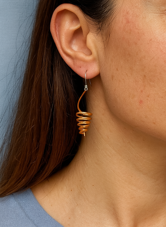 Rosegold Spiral Dangles