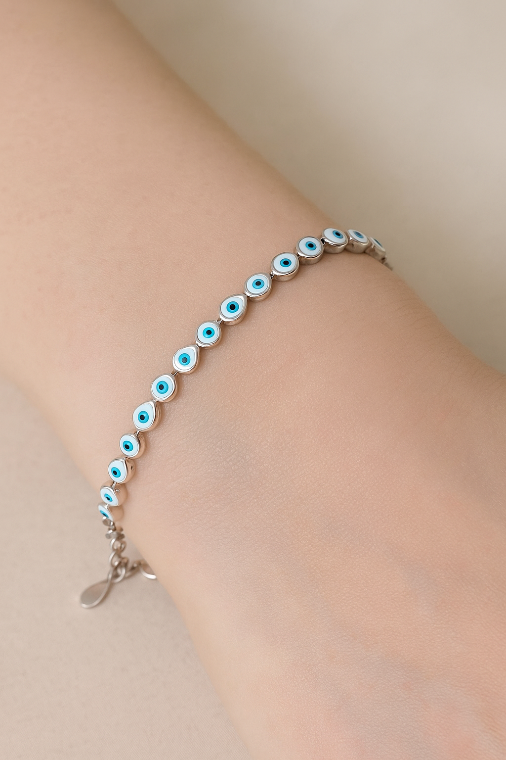 Round Pear Evileye Bracelet