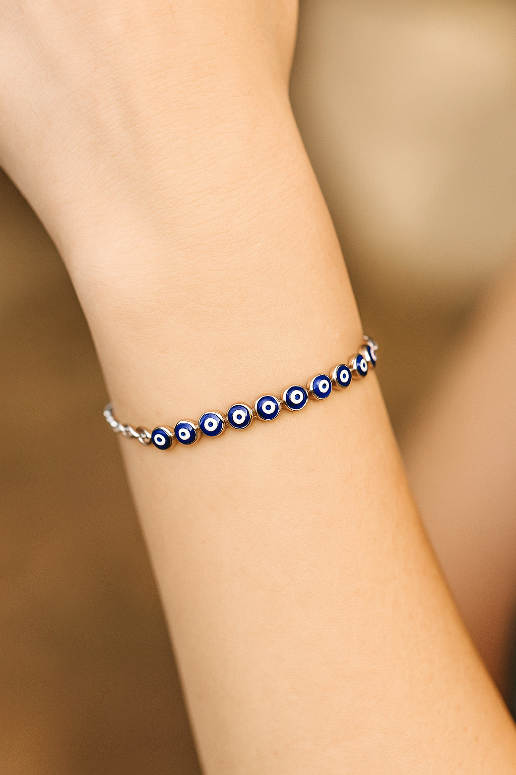Round Heart Evileye Bracelet