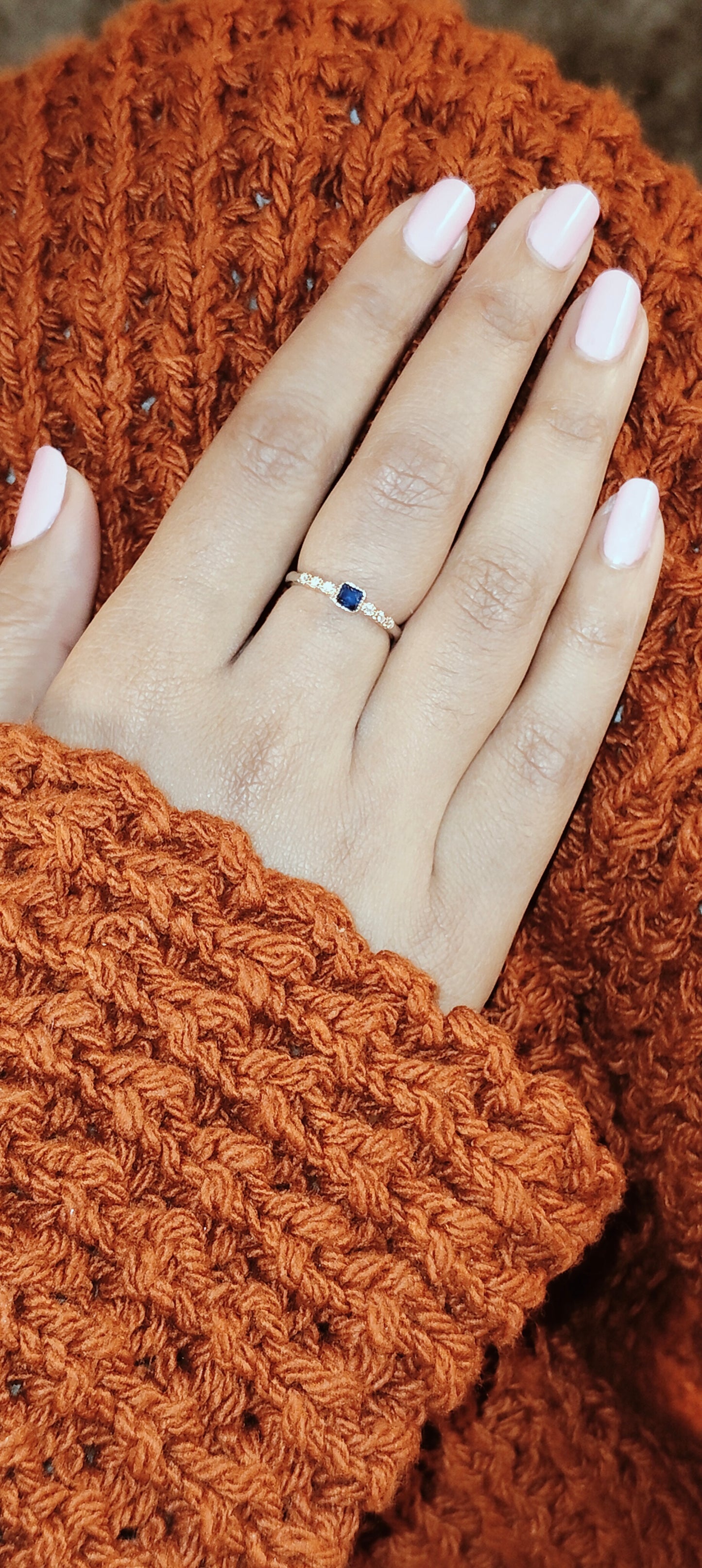 Blue Sapphire Silver Ring