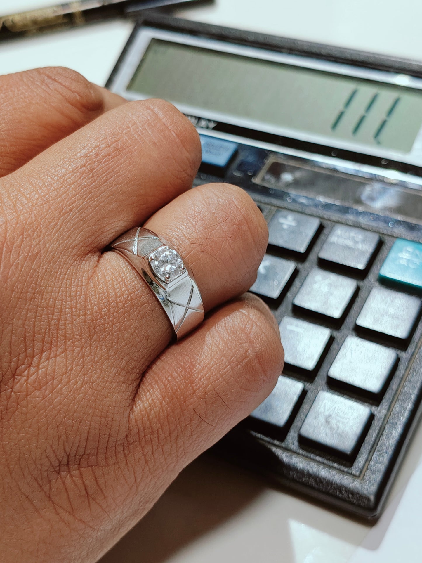 Sterling Silver Diamond Ring