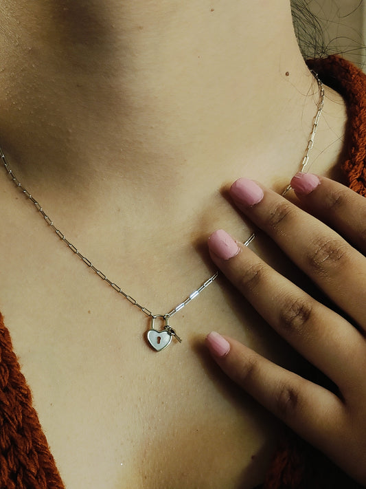 Lock & Key Hearts Chain S