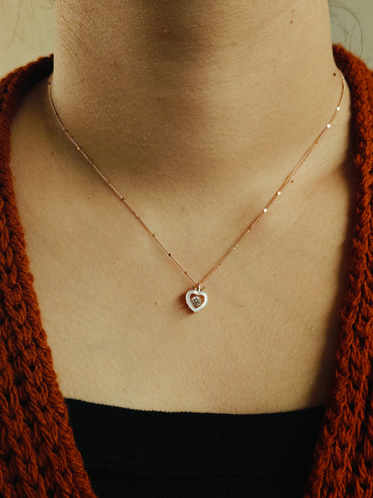 Dancing Heart Rosegold Chain