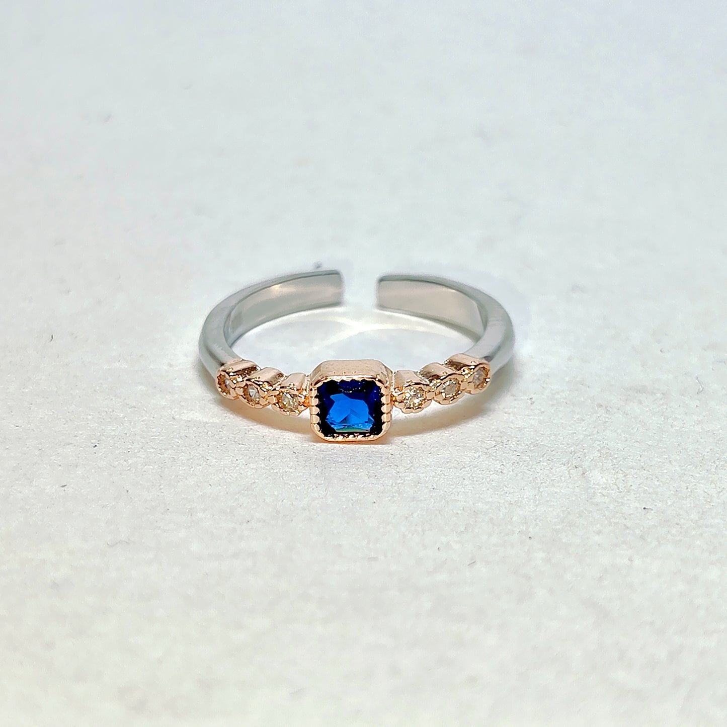 Blue Sapphire Silver Ring