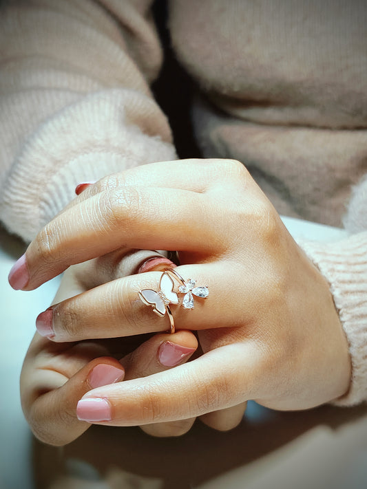 MOP CZ Butterfly Ring (RG)