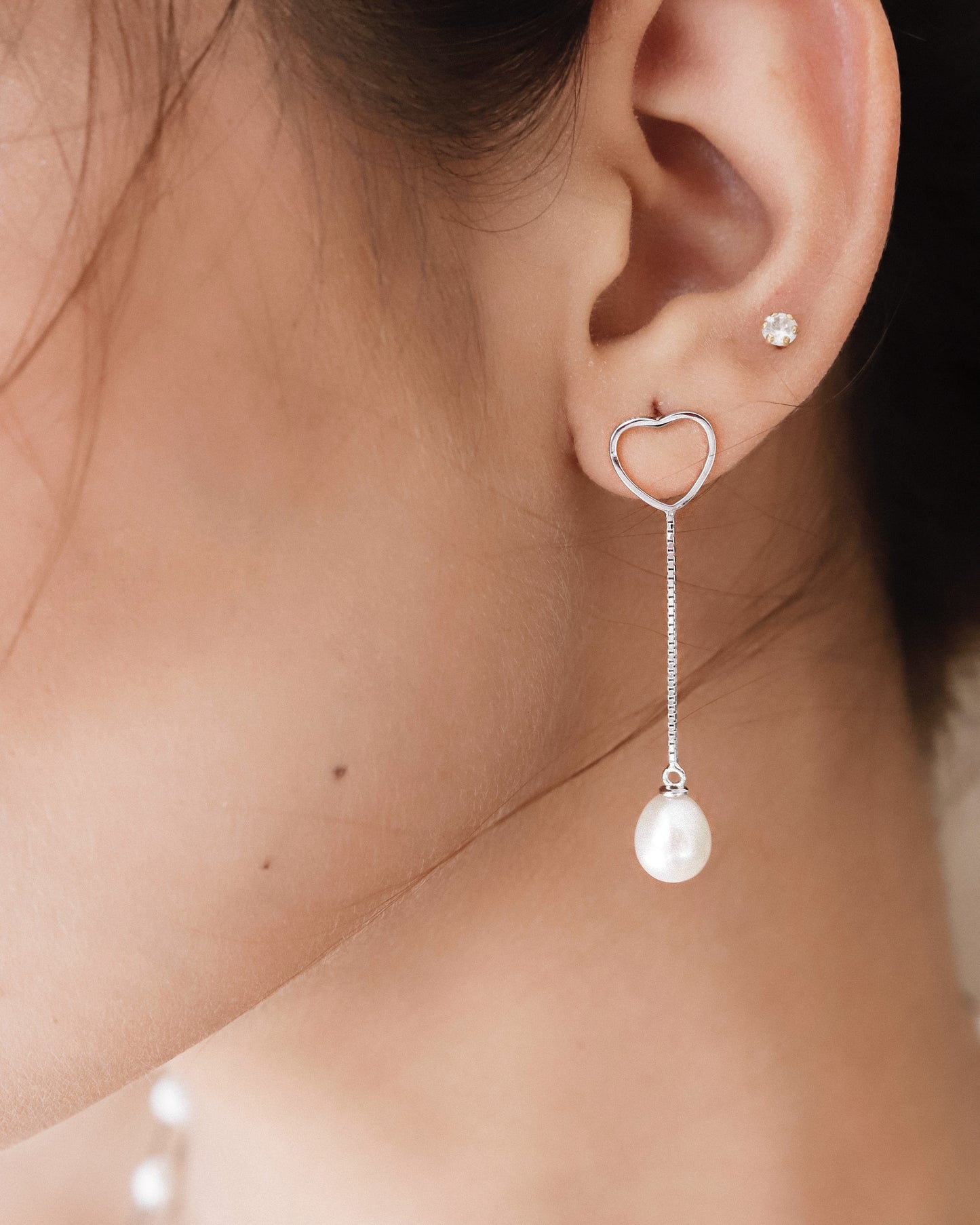 Pearl Drop Lariat Set
