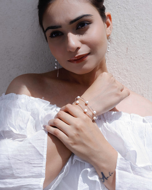 Clustered Pearl Bracelet