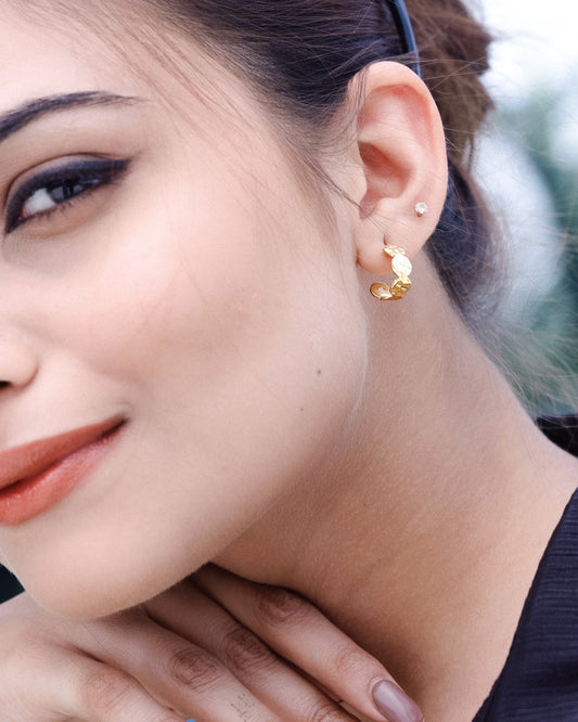 Sculpted Huggie Earrings