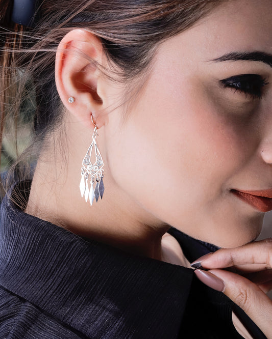 Rhombus Silver Chandelier