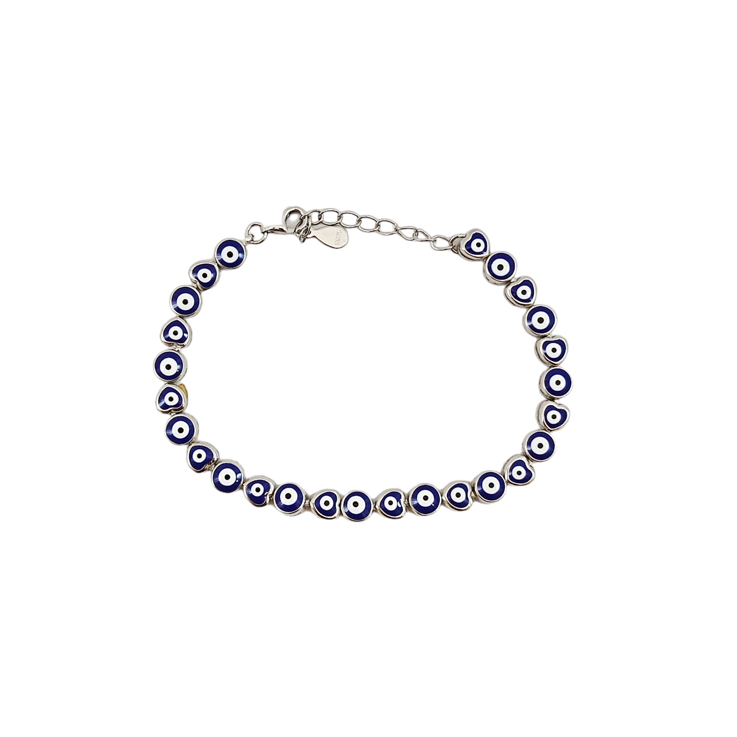 Round Heart Evileye Bracelet