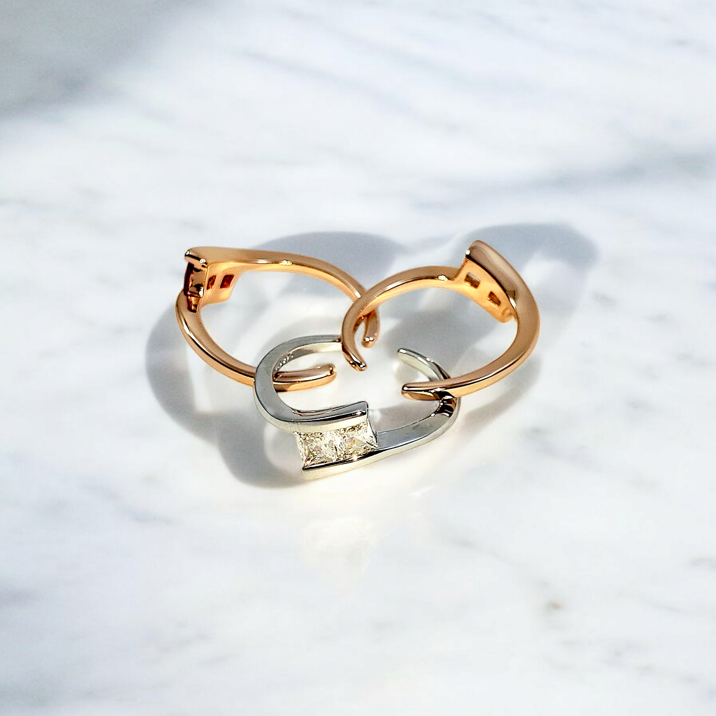 Duo Princess Silver Ring (W)