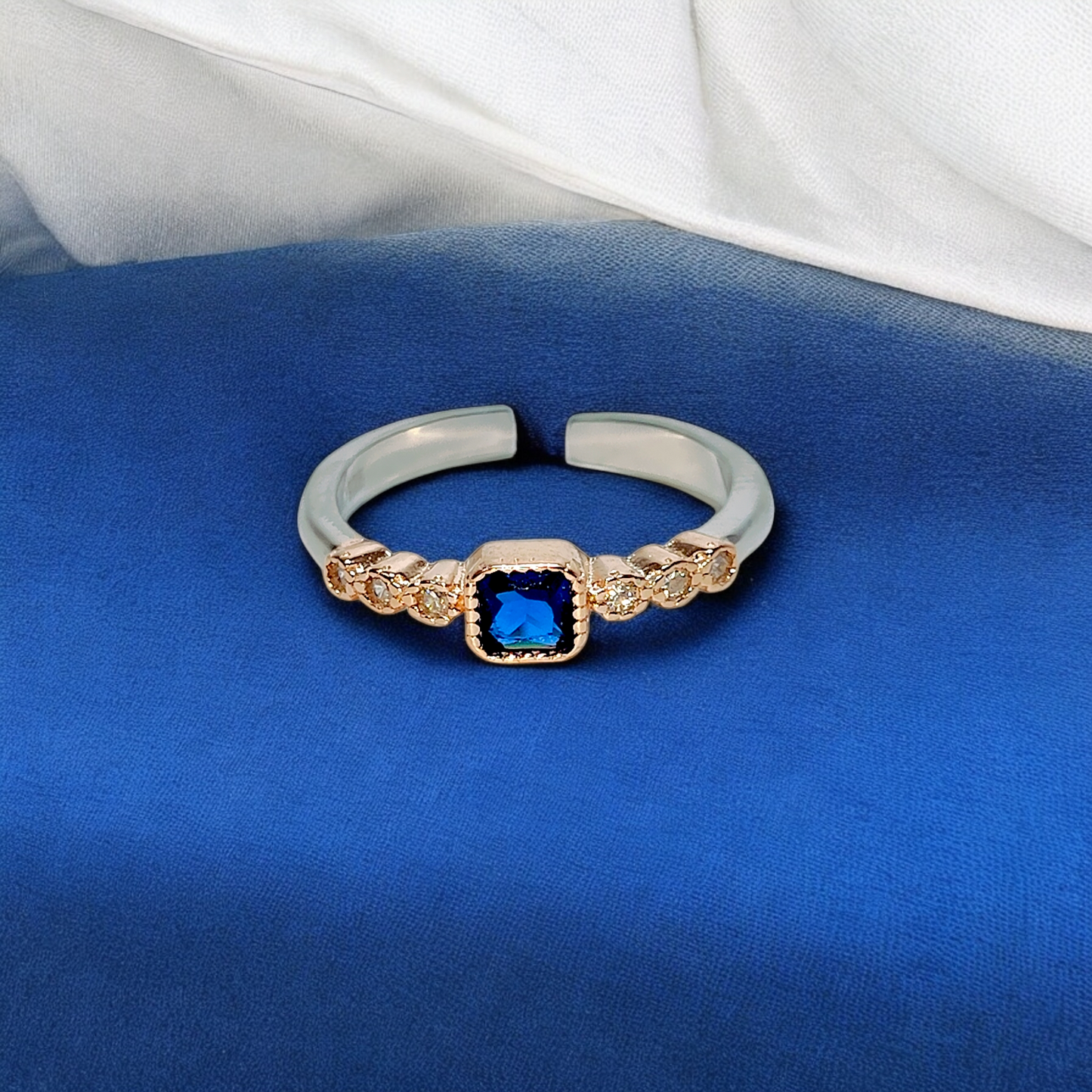 Blue Sapphire Silver Ring