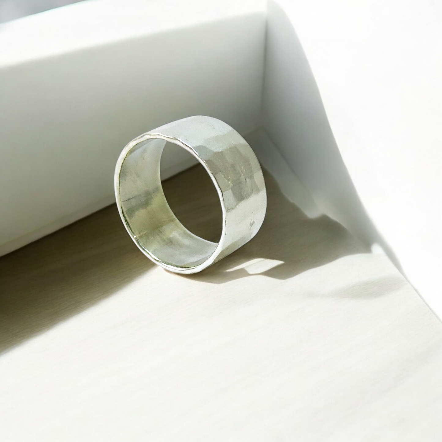 Men's Shinning Silver Ring (Wide)