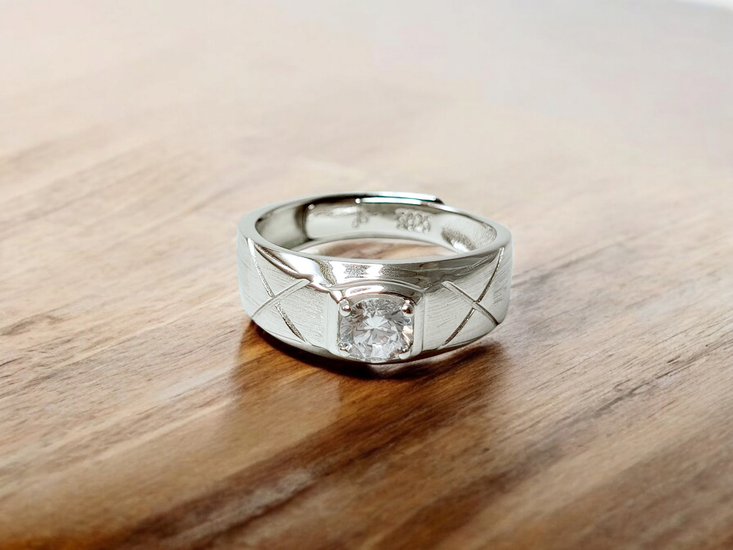 Sterling Silver Diamond Ring