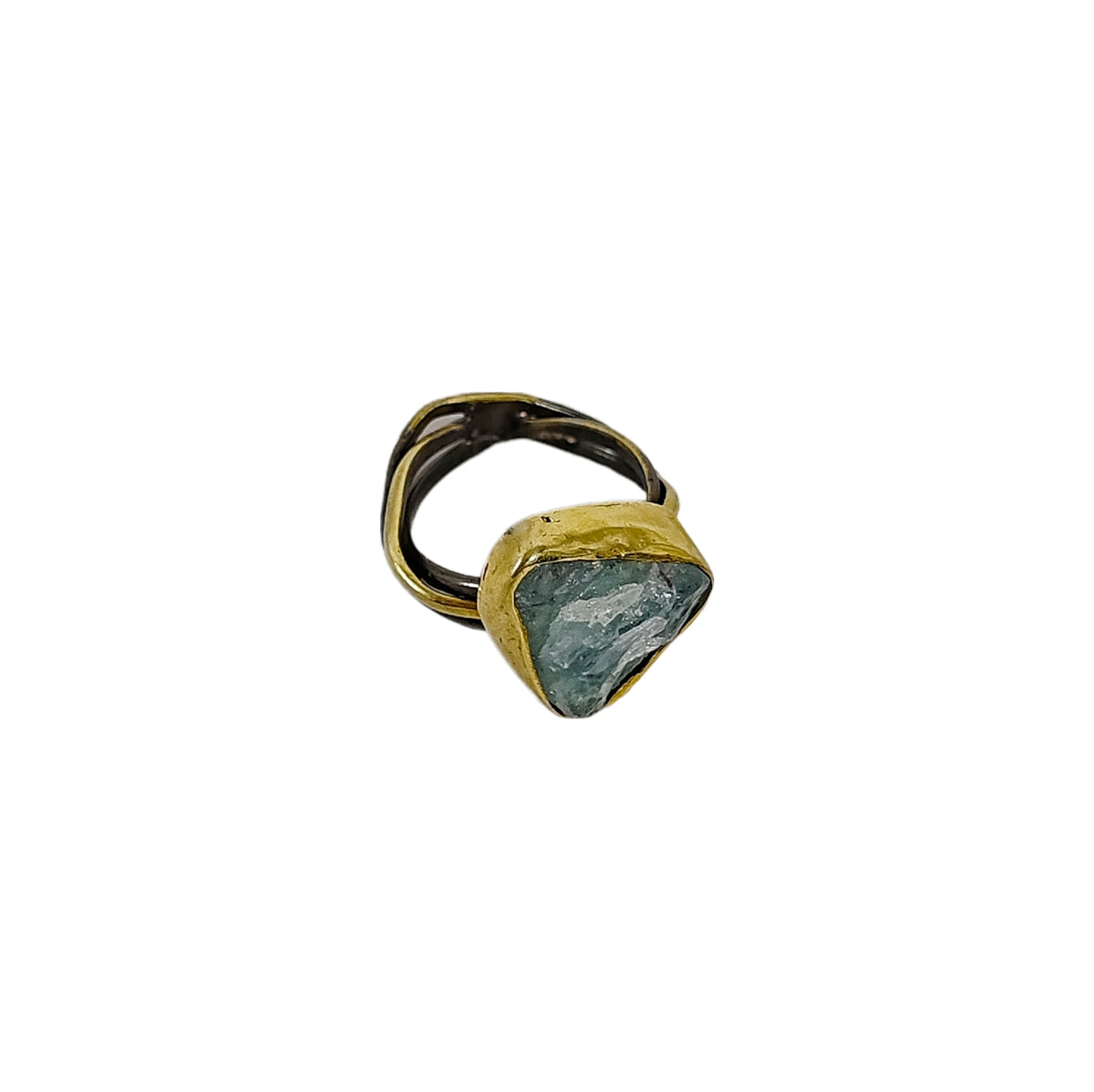 RAW CELESTITE CYRSTAL RING