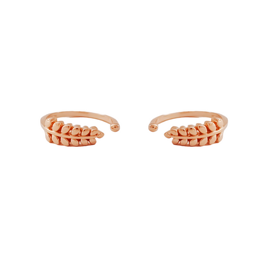 Coconut Leaf Rosegold Toe Ring