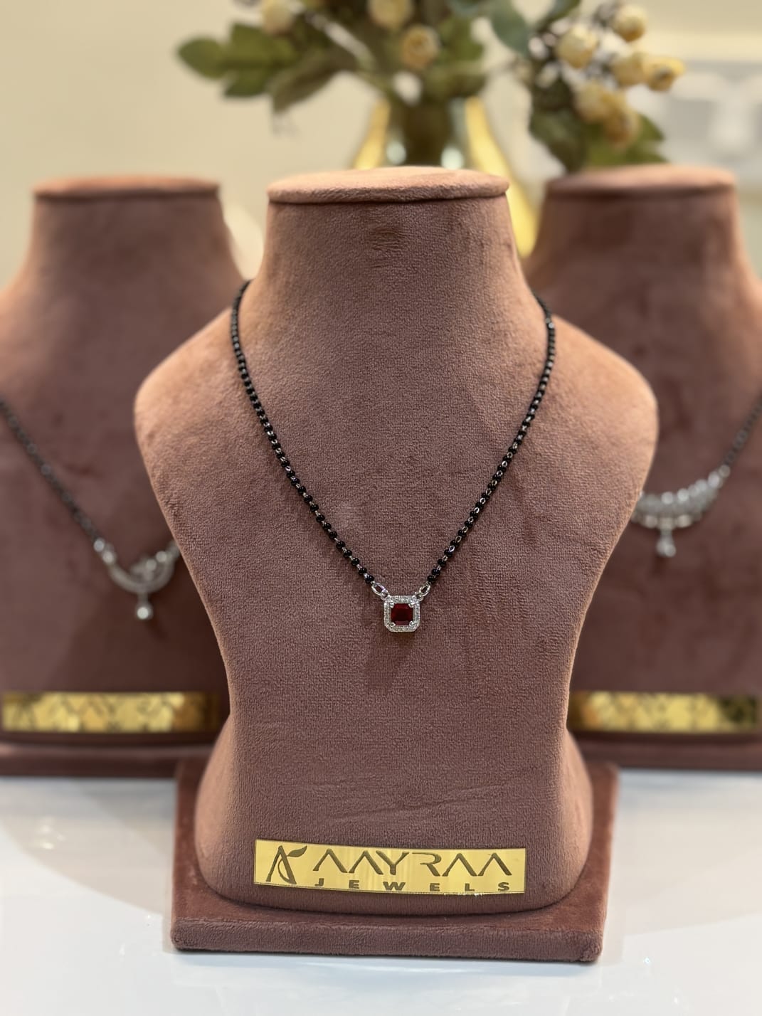 Square Ruby Mangalsutra