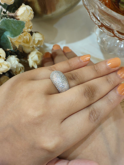 Silver Microsetting Classy Ring