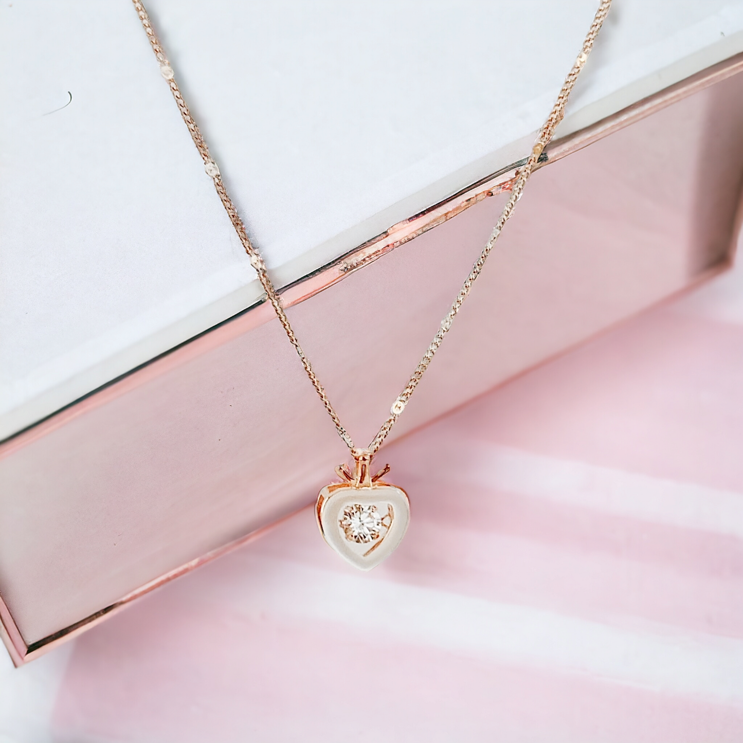 Dancing Heart Rosegold Chain