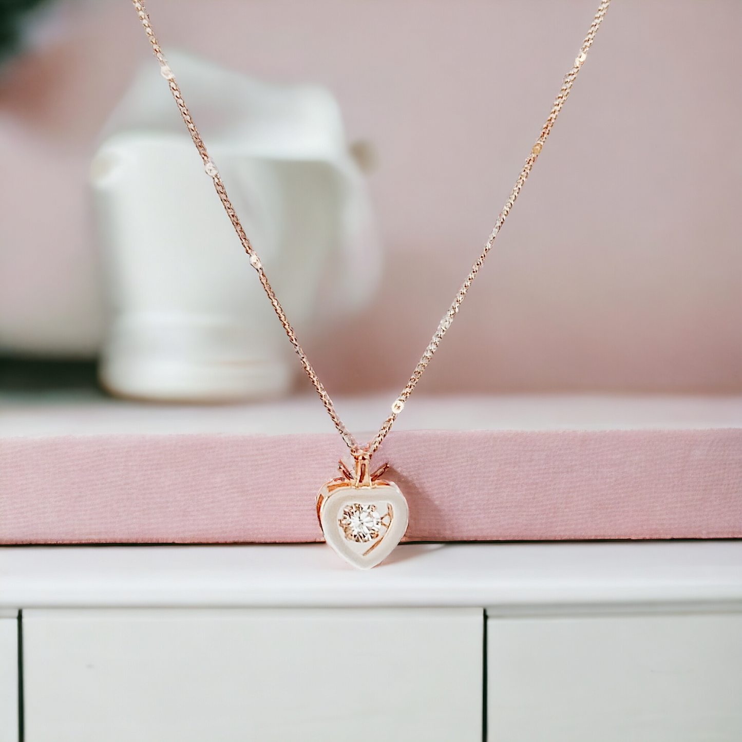 Dancing Heart Rosegold Chain