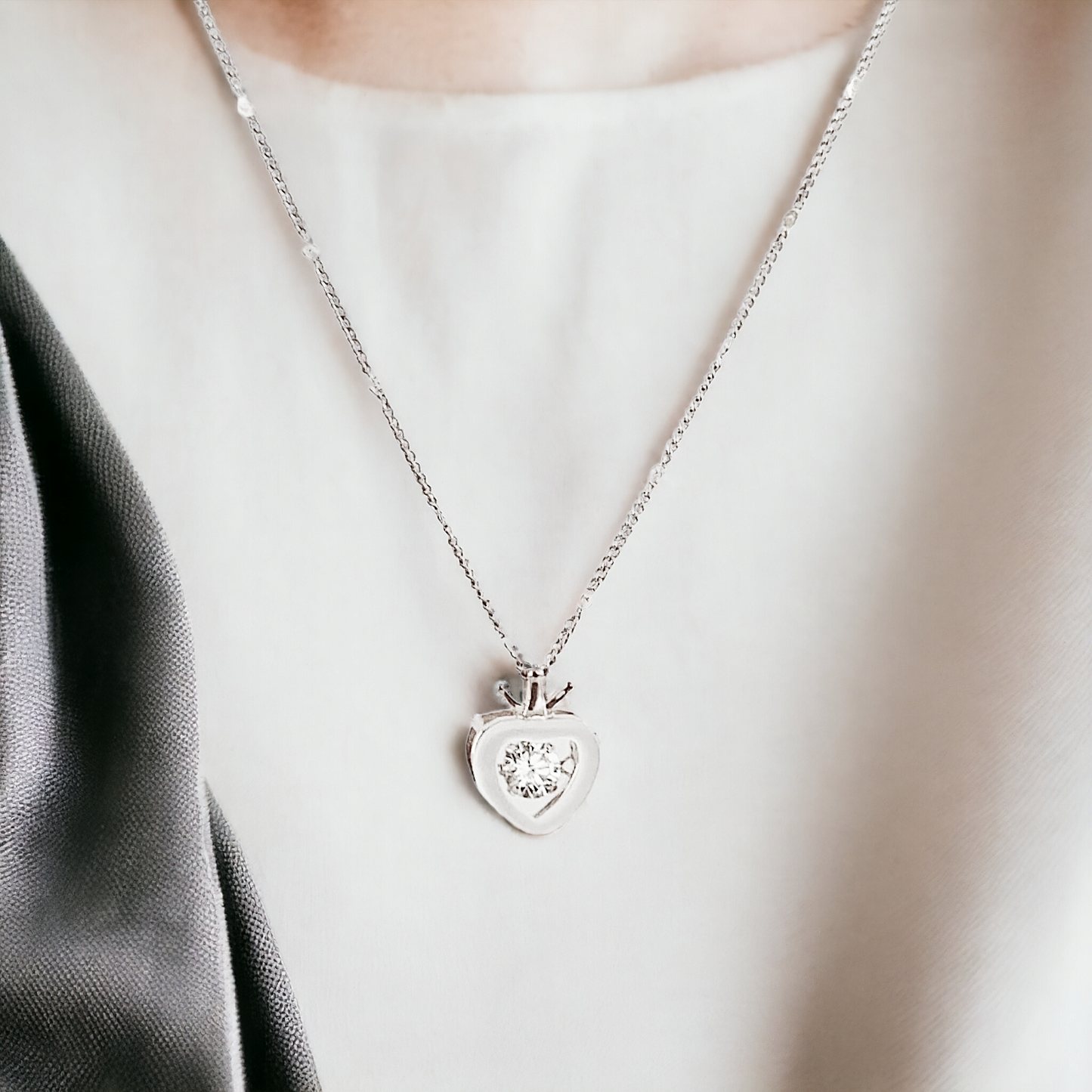 Dancing Heart Silver Chain