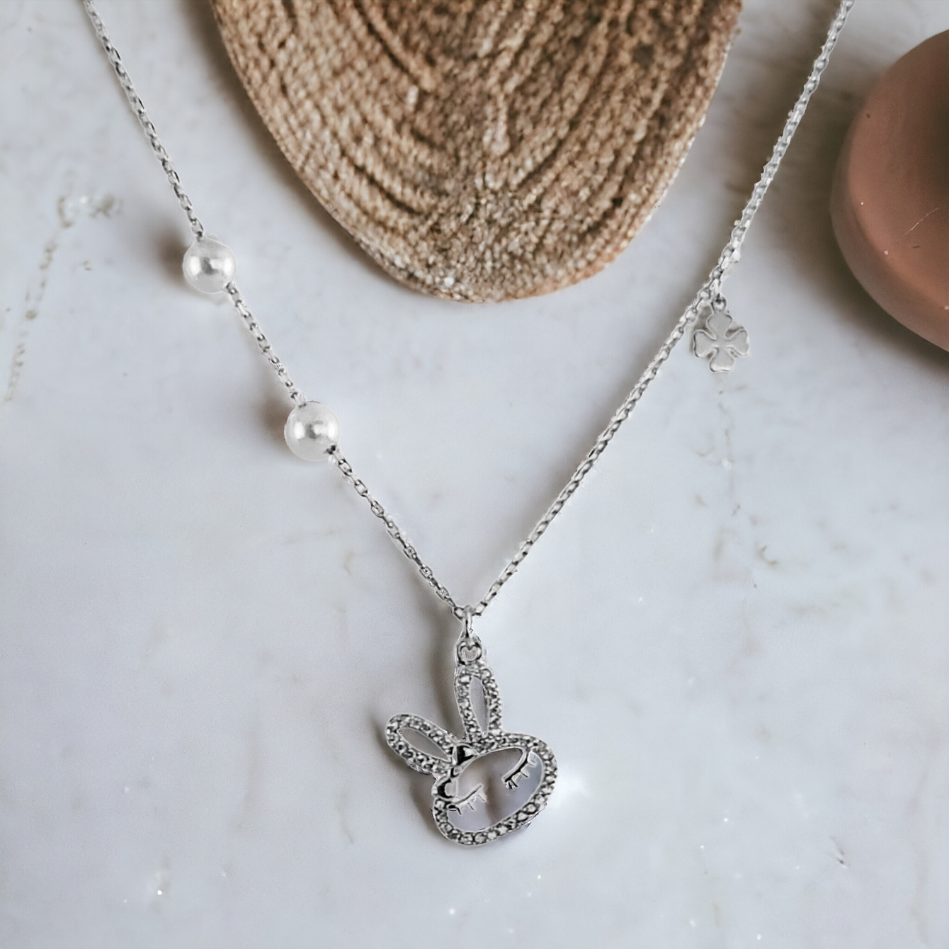 Cute Bunny Pearl Chain
