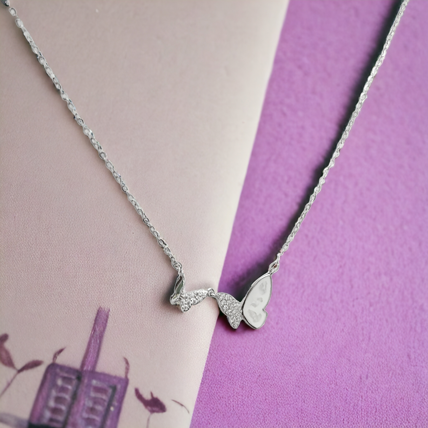 MOP/CZ Butterfly Chain