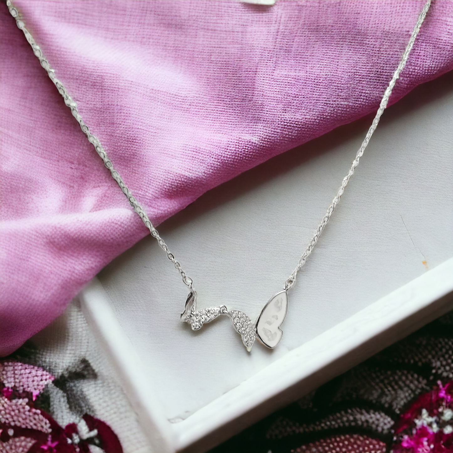 MOP/CZ Butterfly Chain