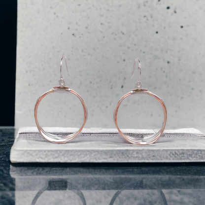 Rosegold Wired Hoops