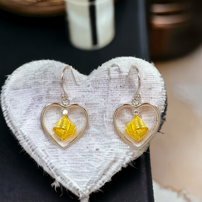 Gold Heart Bond Hangs