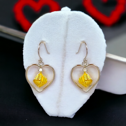 Gold Heart Bond Hangs