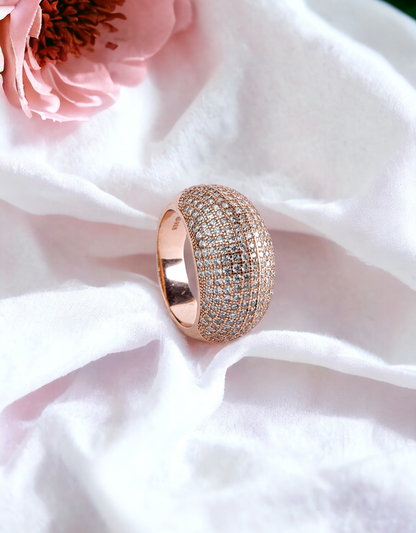 Rosegold Microsetting Classy Ring