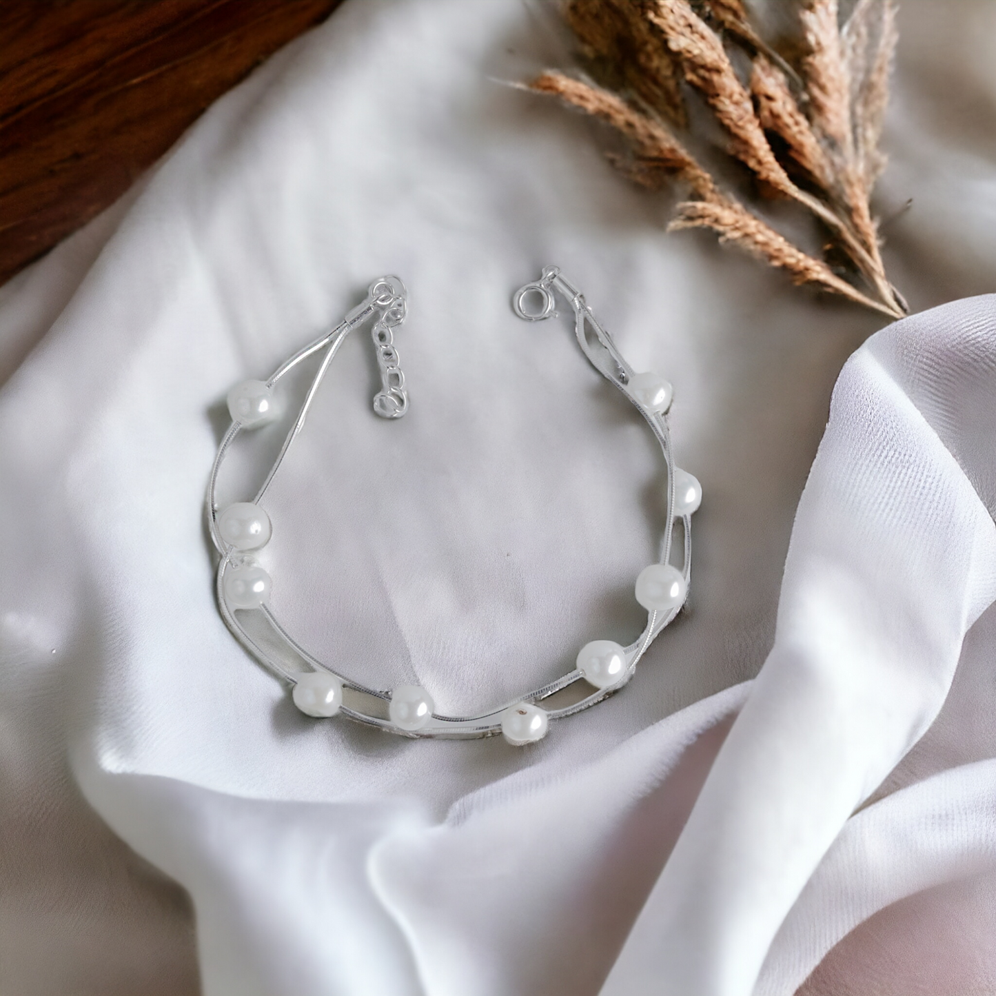 Clustered Pearl Bracelet