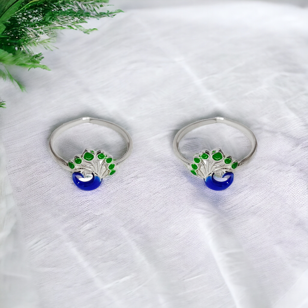Peacock Toe Ring