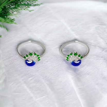 Peacock Toe Ring