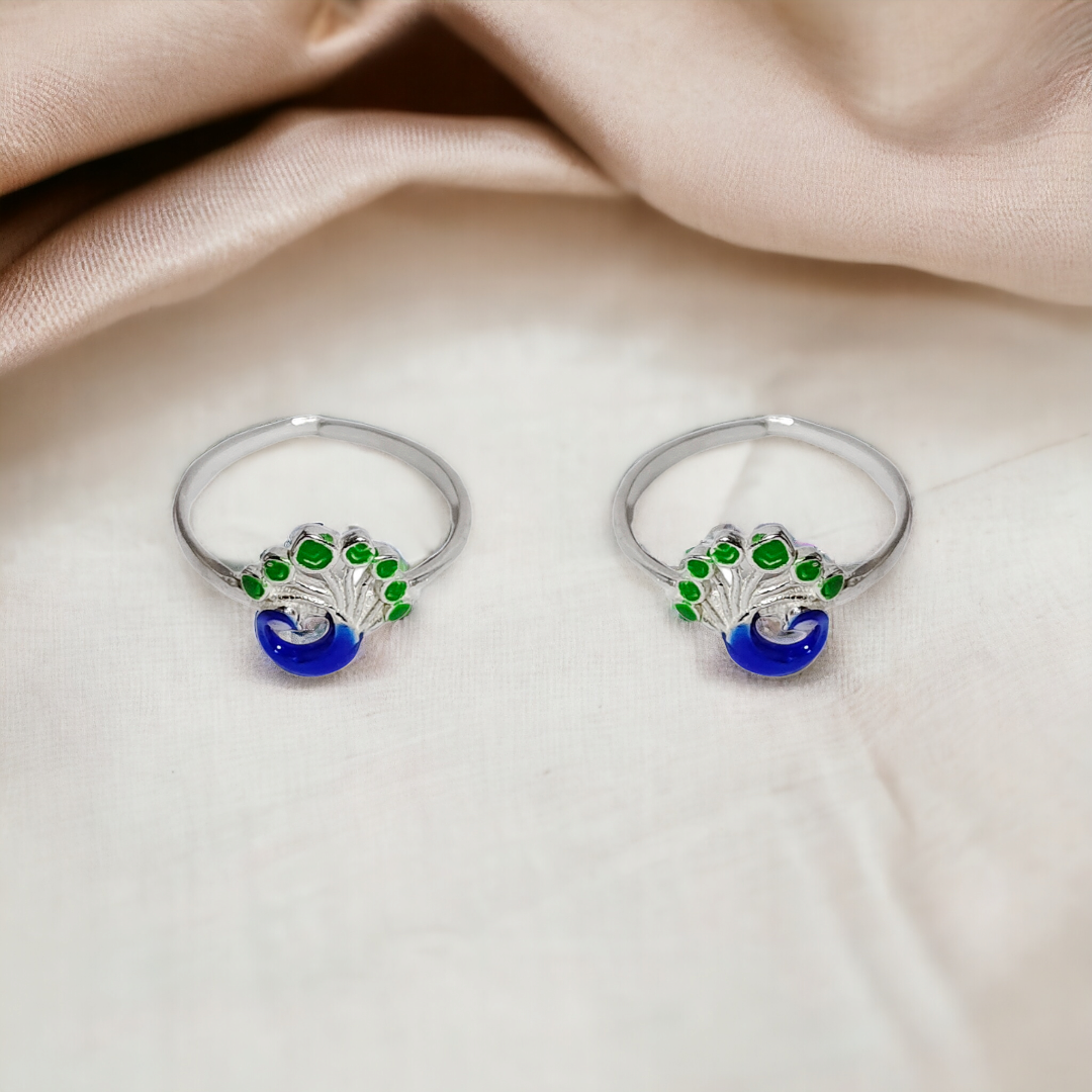 Peacock Toe Ring