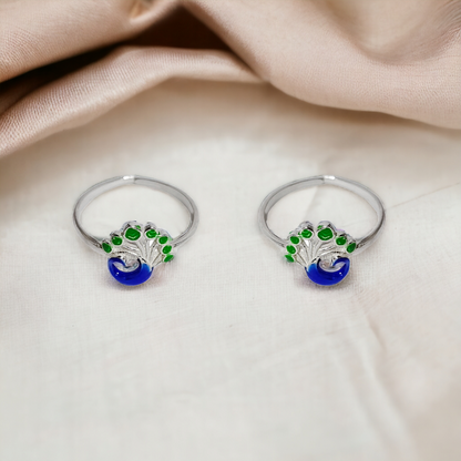 Peacock Toe Ring